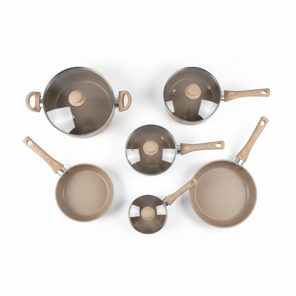 Complete cookware set overhead